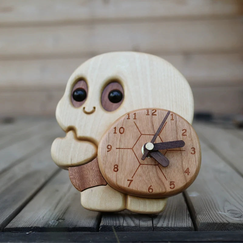 Wood Turtle Clock Ornament