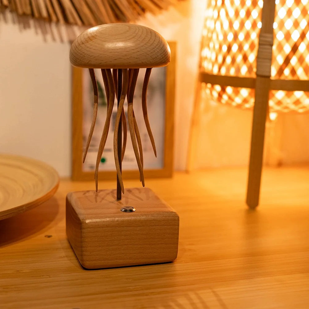 Handcrafted Wooden Jellyfish Automaton