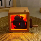 Custom Photo Flipbook Frame Animationo Mechanical Hand-cranked Photo Album with Light