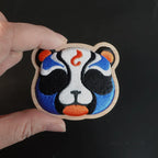 Shu embroidery panda face mask refrigerator sticker
