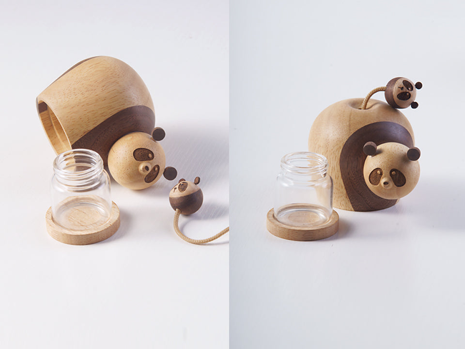 Wooden Panda Aroma Ornament
