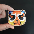 Shu embroidery panda face mask refrigerator sticker