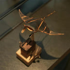 Handcrafted Wooden Manta Ray Automaton