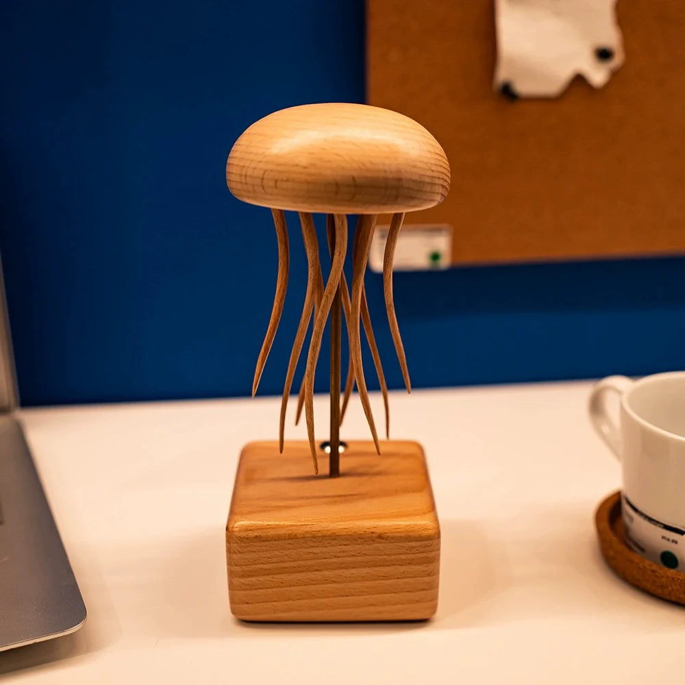 Handcrafted Wooden Jellyfish Automaton