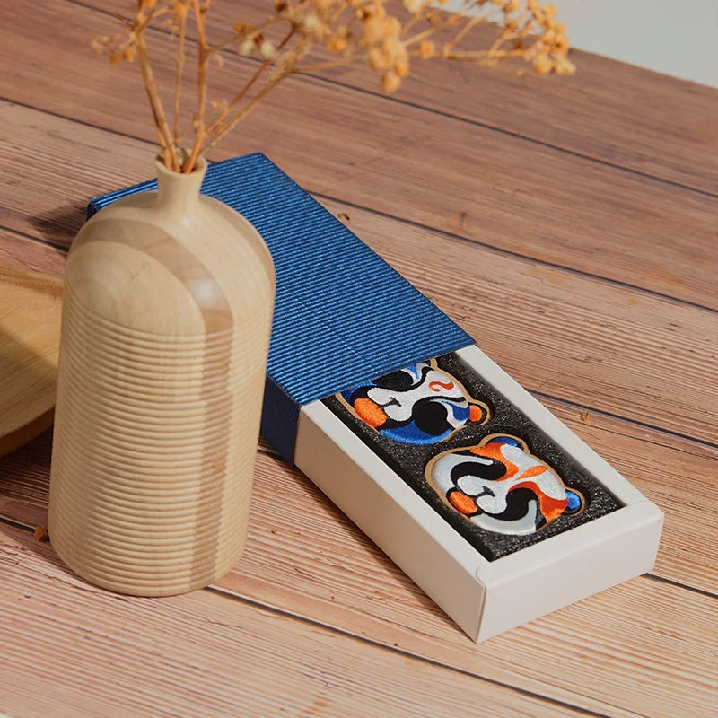 Shu embroidery panda face mask refrigerator sticker