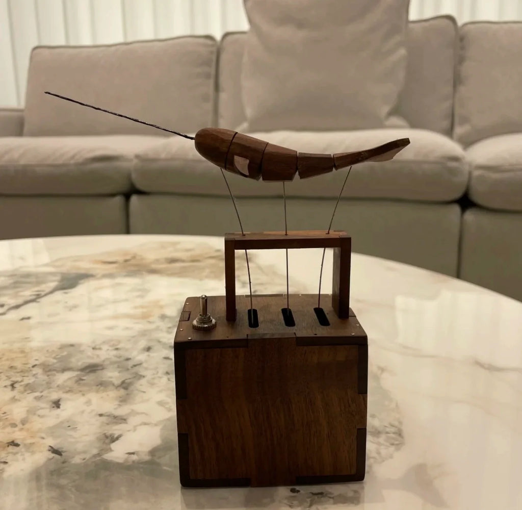 Wood Whale ornament Wooden Automaton