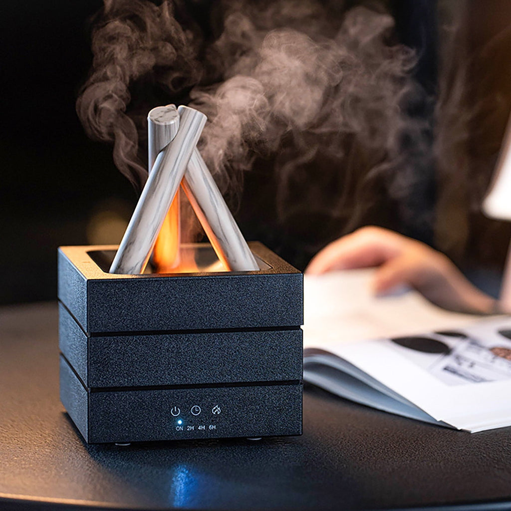 Campfire Flame Fire Diffuser Multicolor Night Lamp Wood